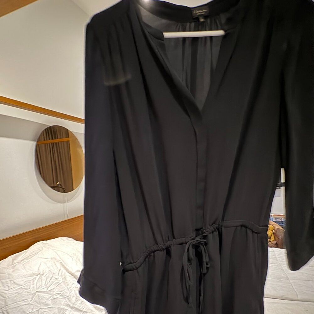Aritzia Black Silk Dress